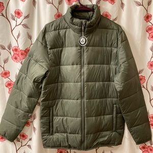 Swiss Tech Puffer Jacket Mens Small Green Peak Performance Packable